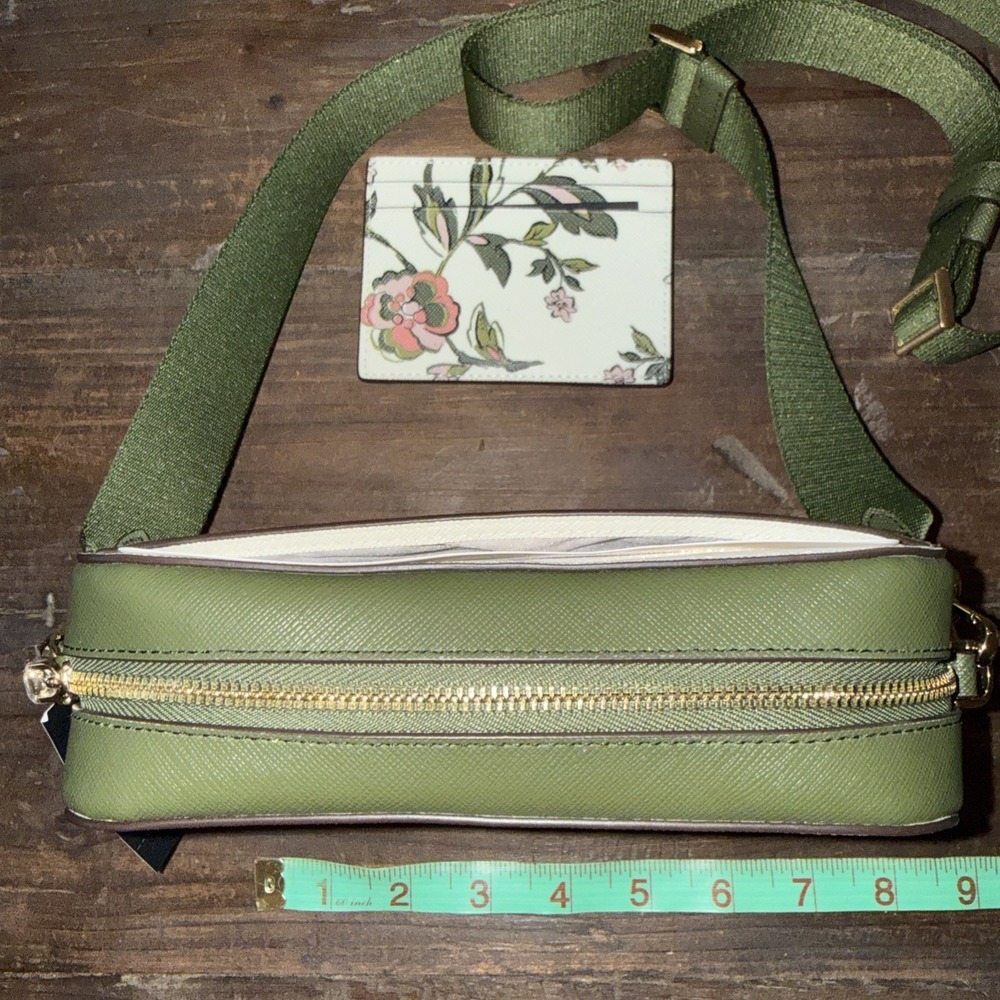 Kate Spade Oh Snap Forest Blooms Camera Bag (Meringue) - NWT (KL887)+card Holder - Picture 9 of 12